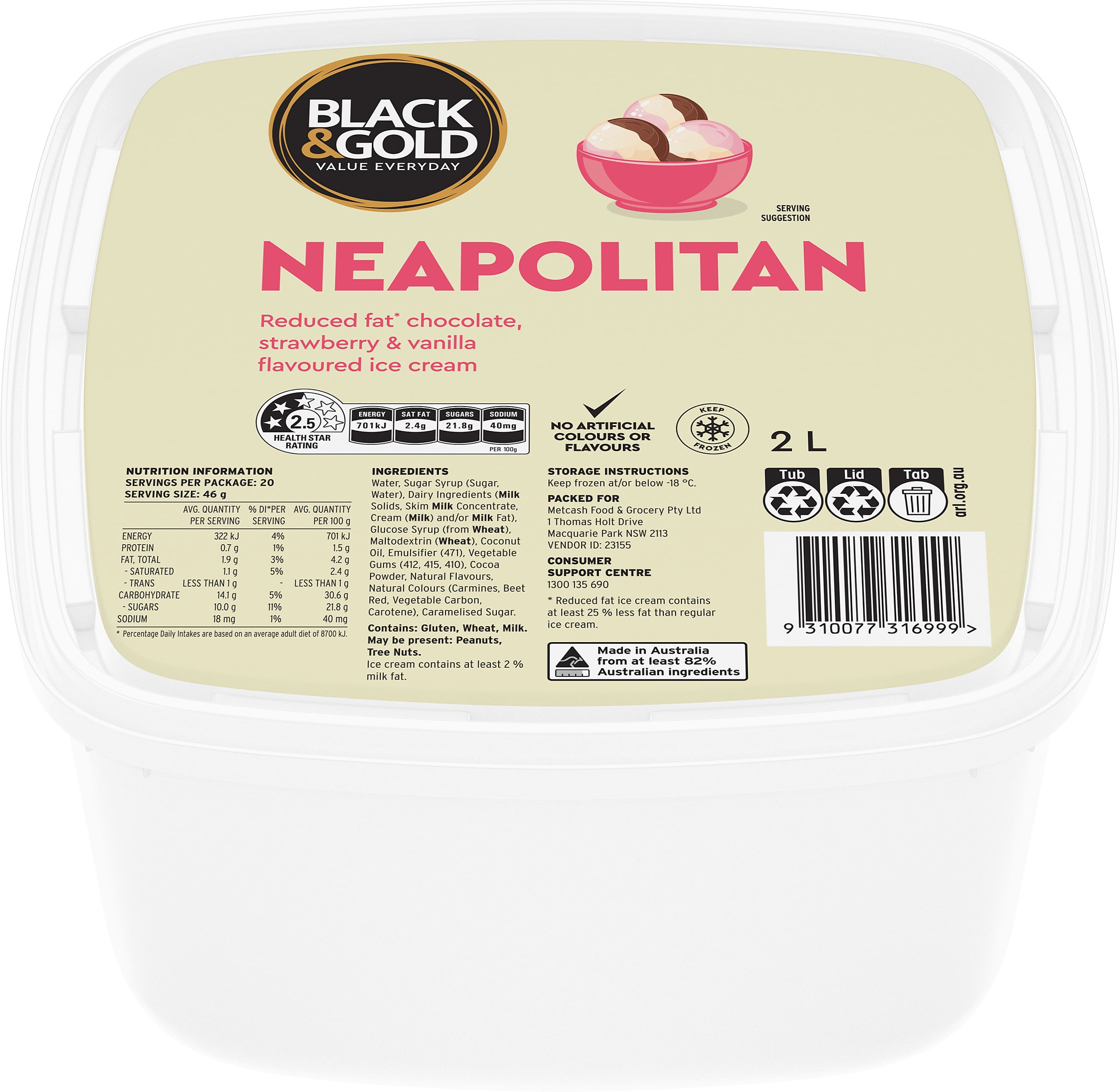 BG-Vanilla Ice Cream 2L