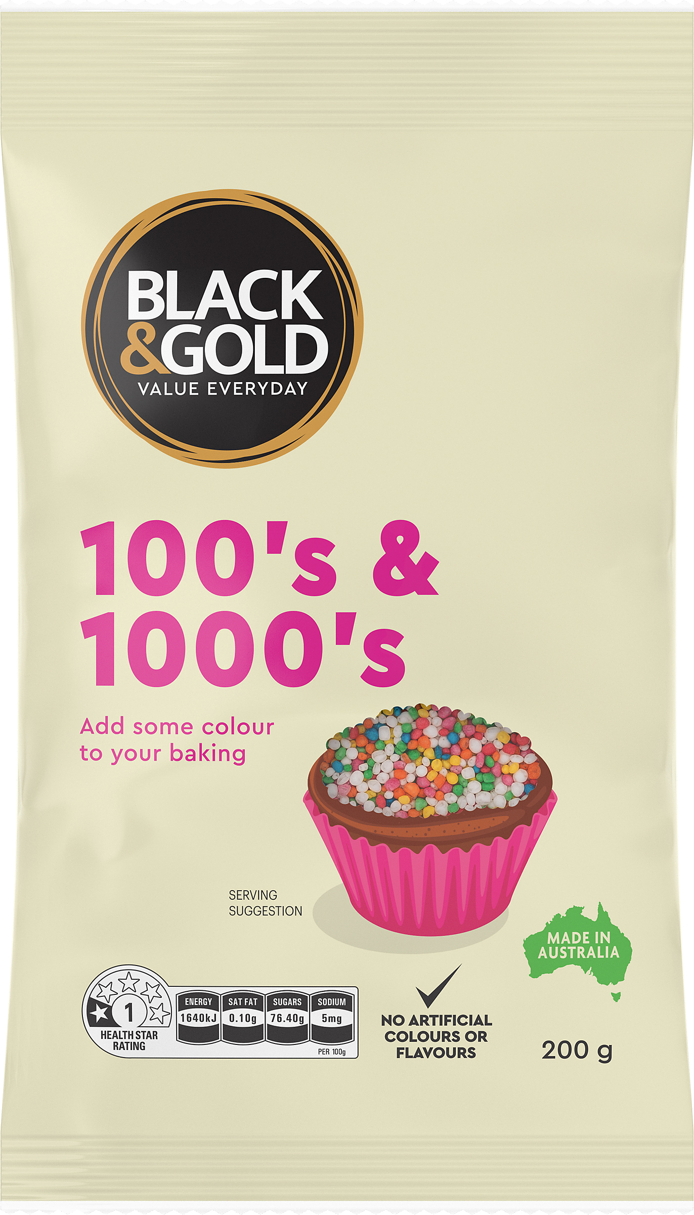 Black & Gold 100s & 1000s 200g 061438