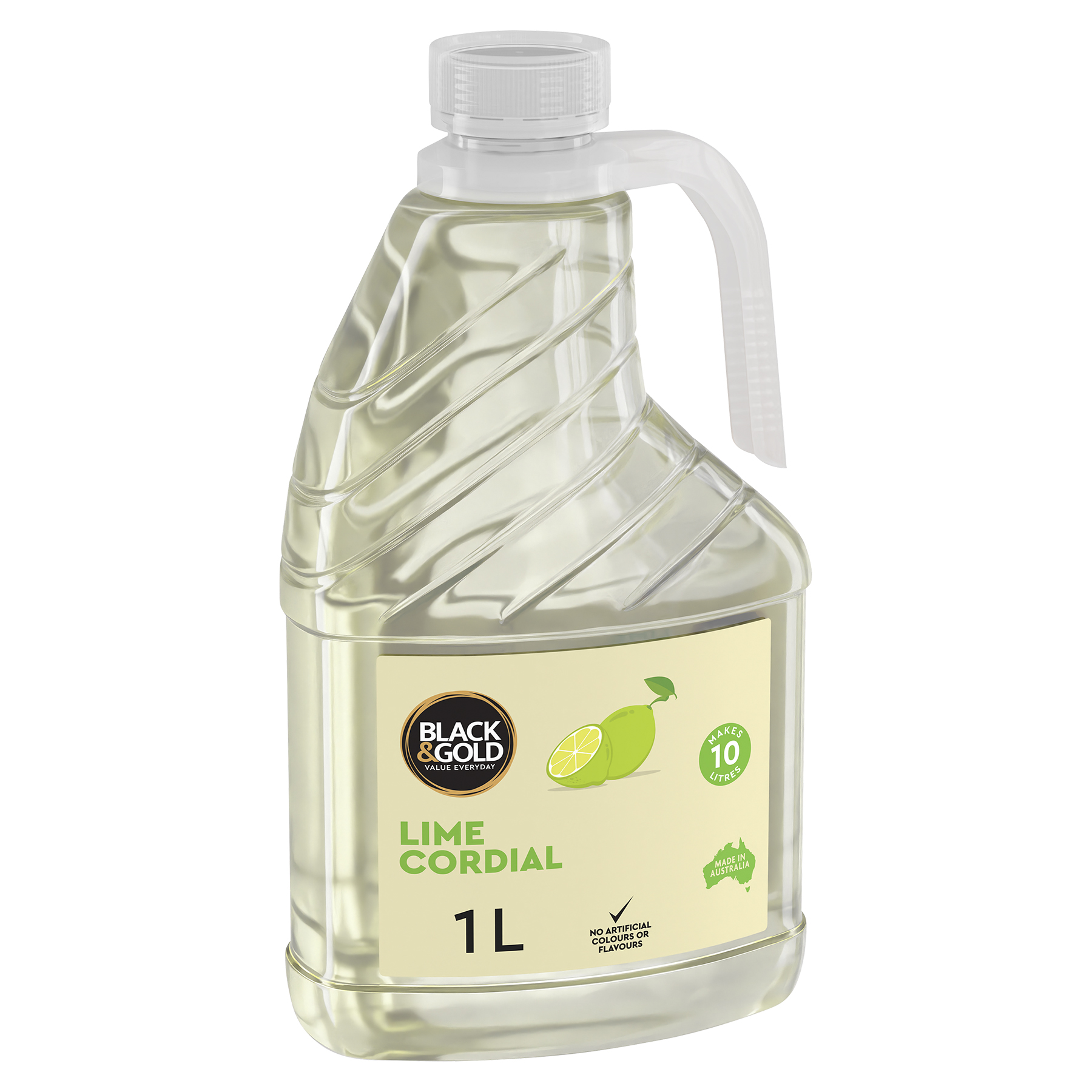 Black & Gold Lime Cordial 1L