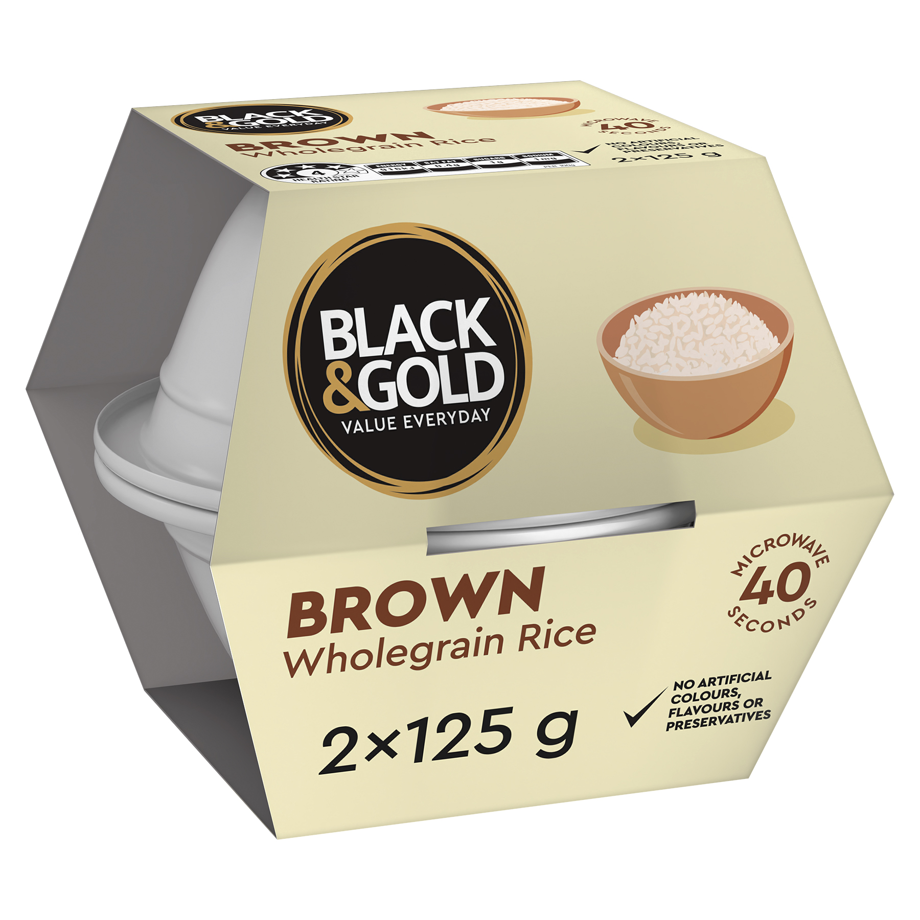 BG Brown Rice Microwave Cups 2x125g