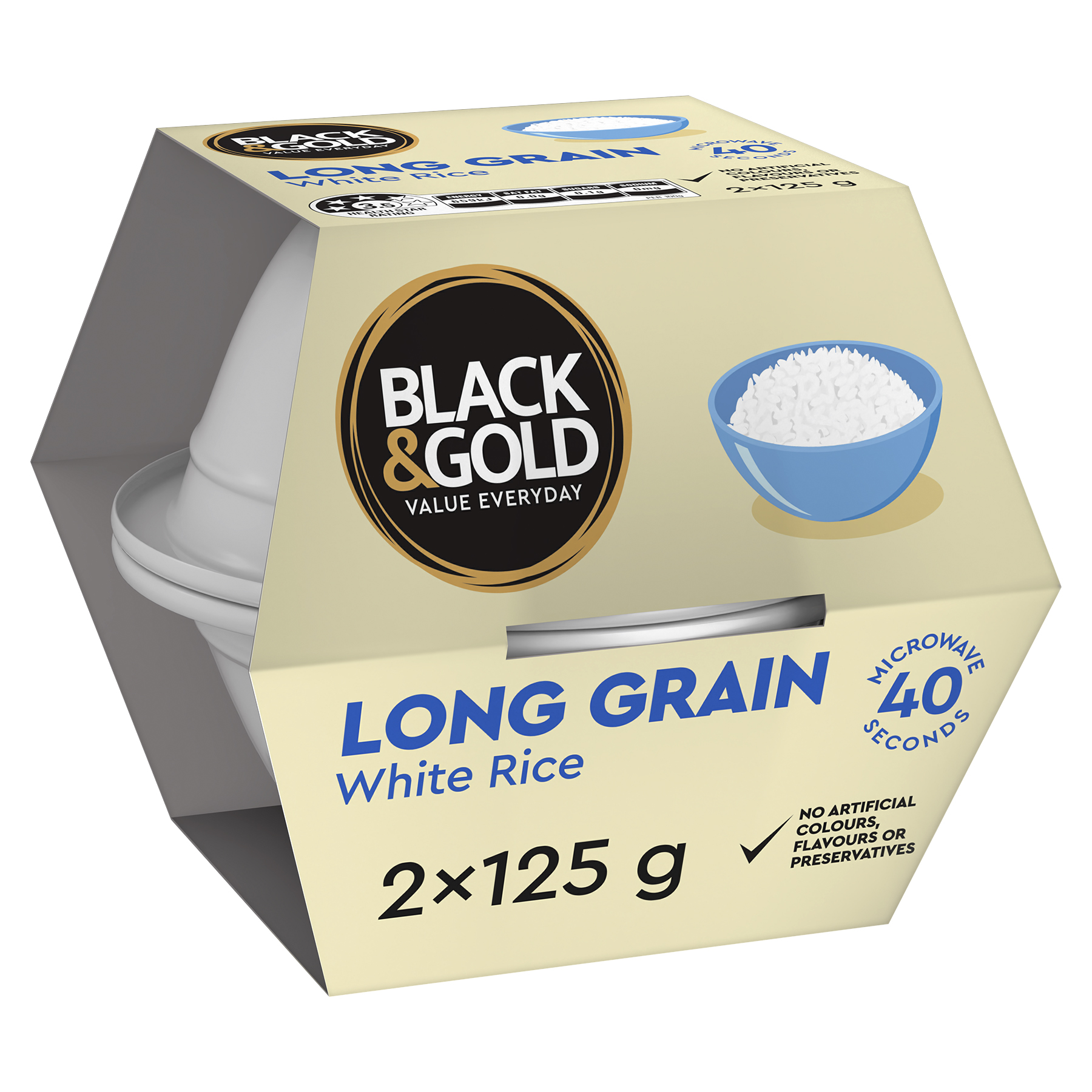 BG Long Grain Rice Microwave Cups 2x125g