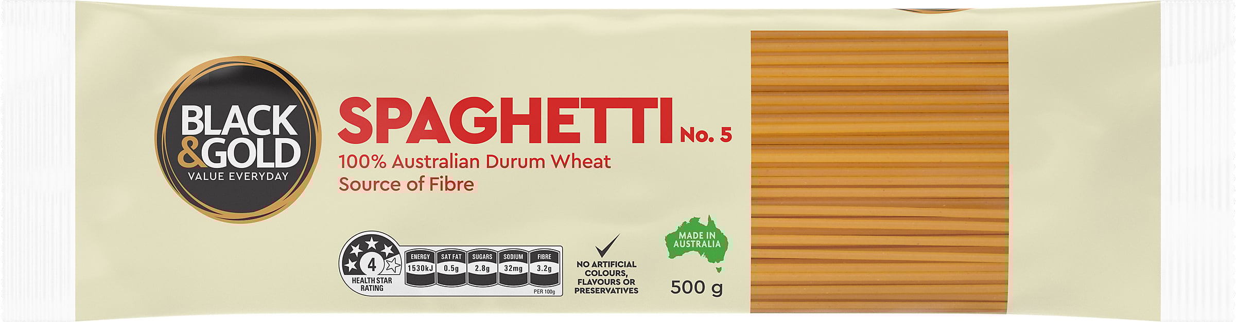 Black & Gold Spaghetti 500g 341189