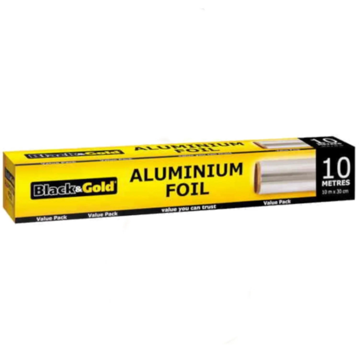 Black & Gold Aluminum Foil 10m