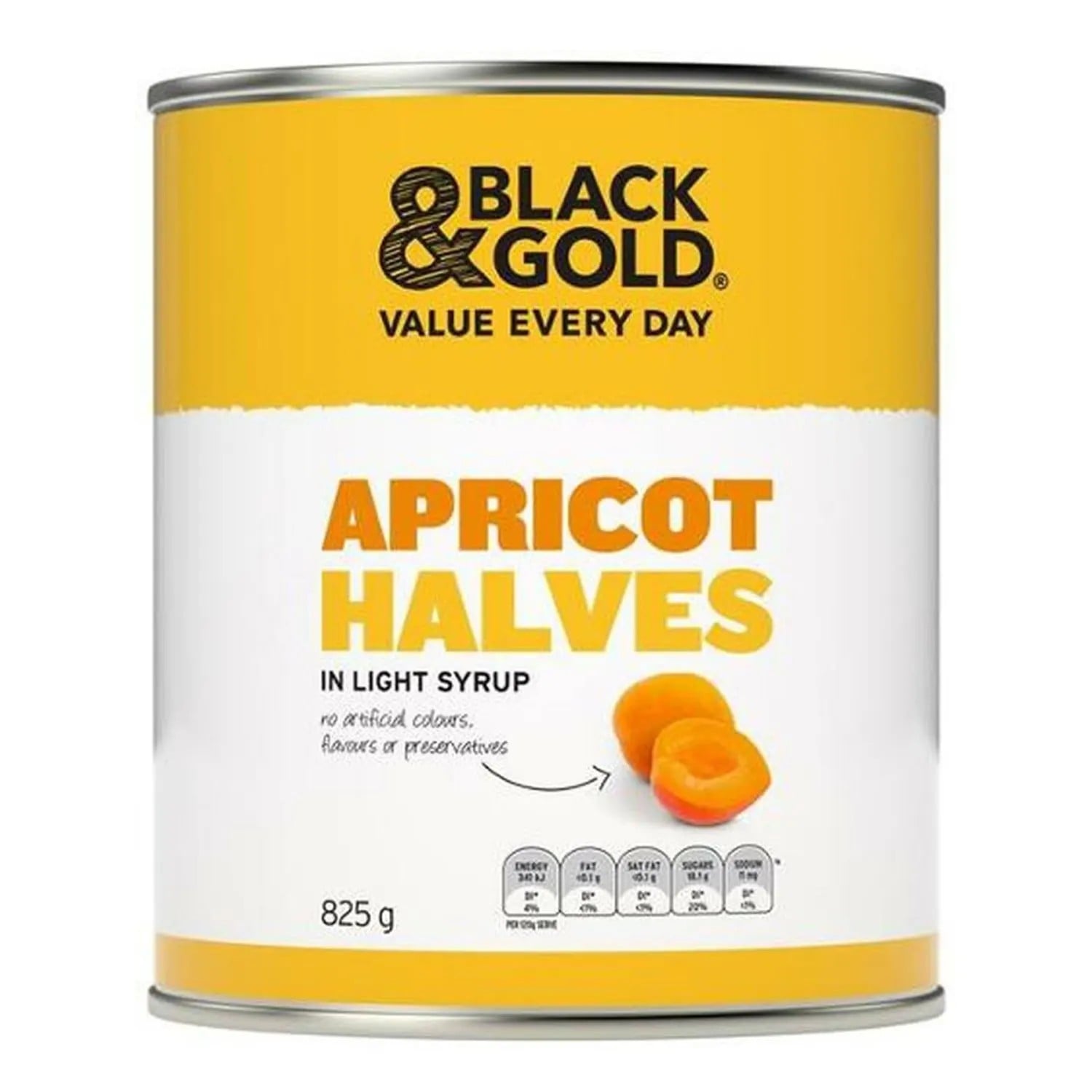 Black & Gold Apricot Halves 825 Gram
