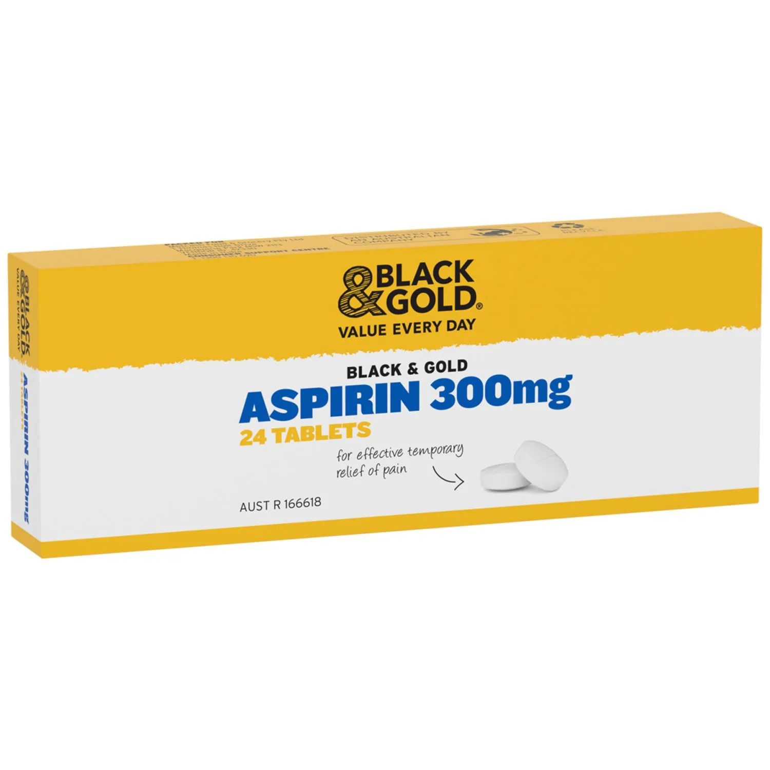 Black & Gold Aspirin Tablets 24 Pack