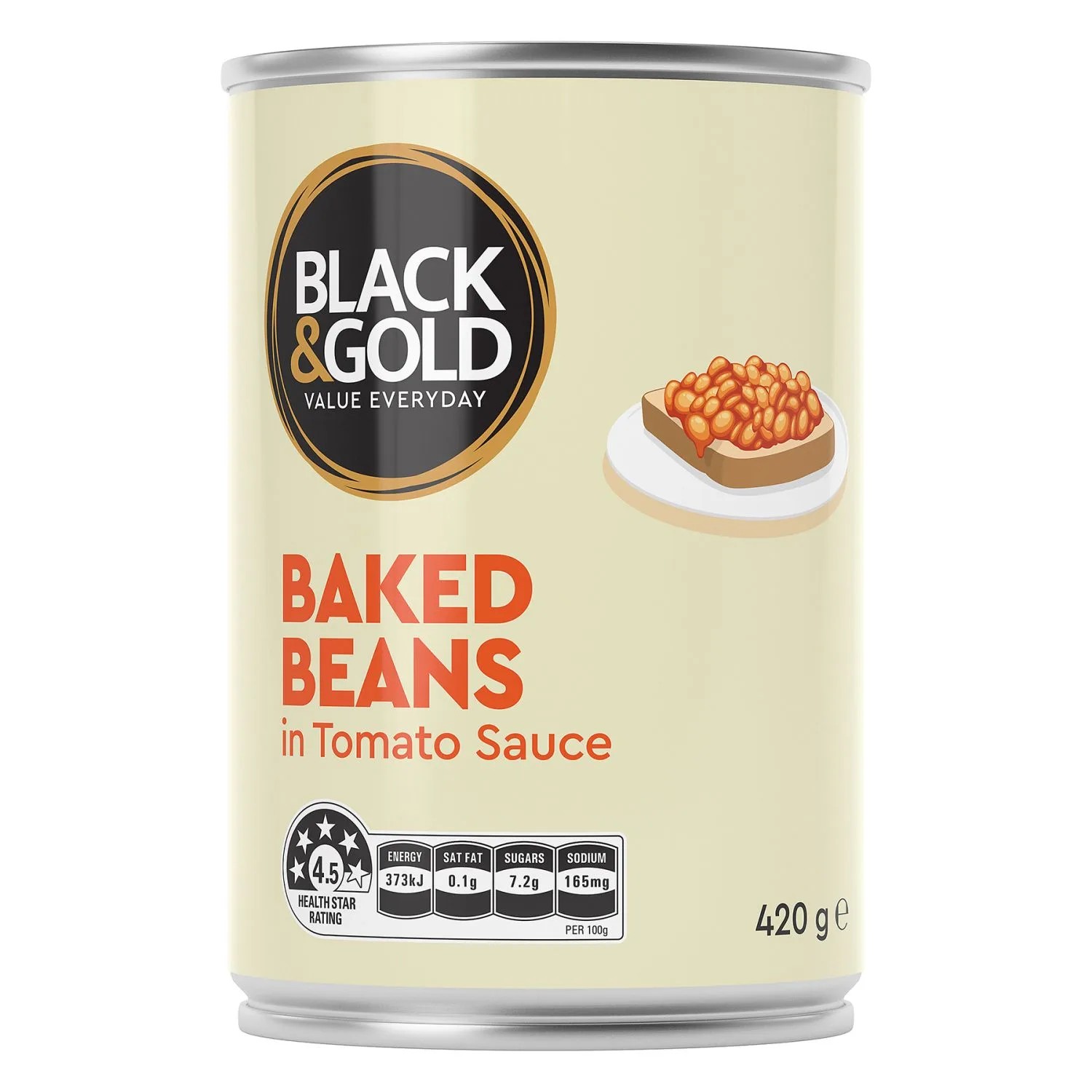 Black & Gold Baked Beans in Tomato Sauce 420 Gram