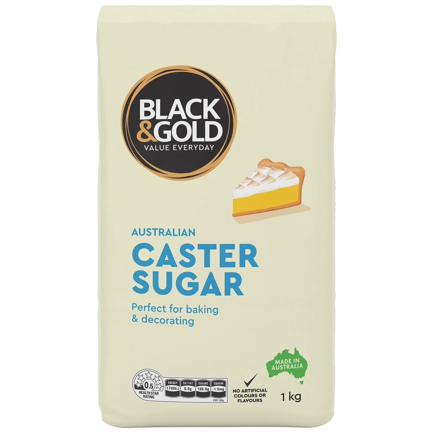 Black & Gold Caster Sugar 1 Kilogram