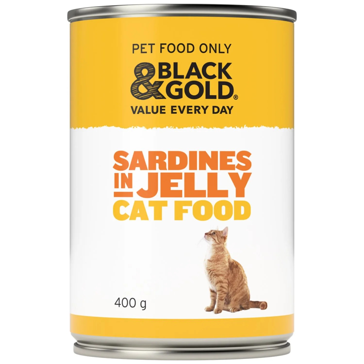 Black & Gold Cat Food Sardines 400 Gram