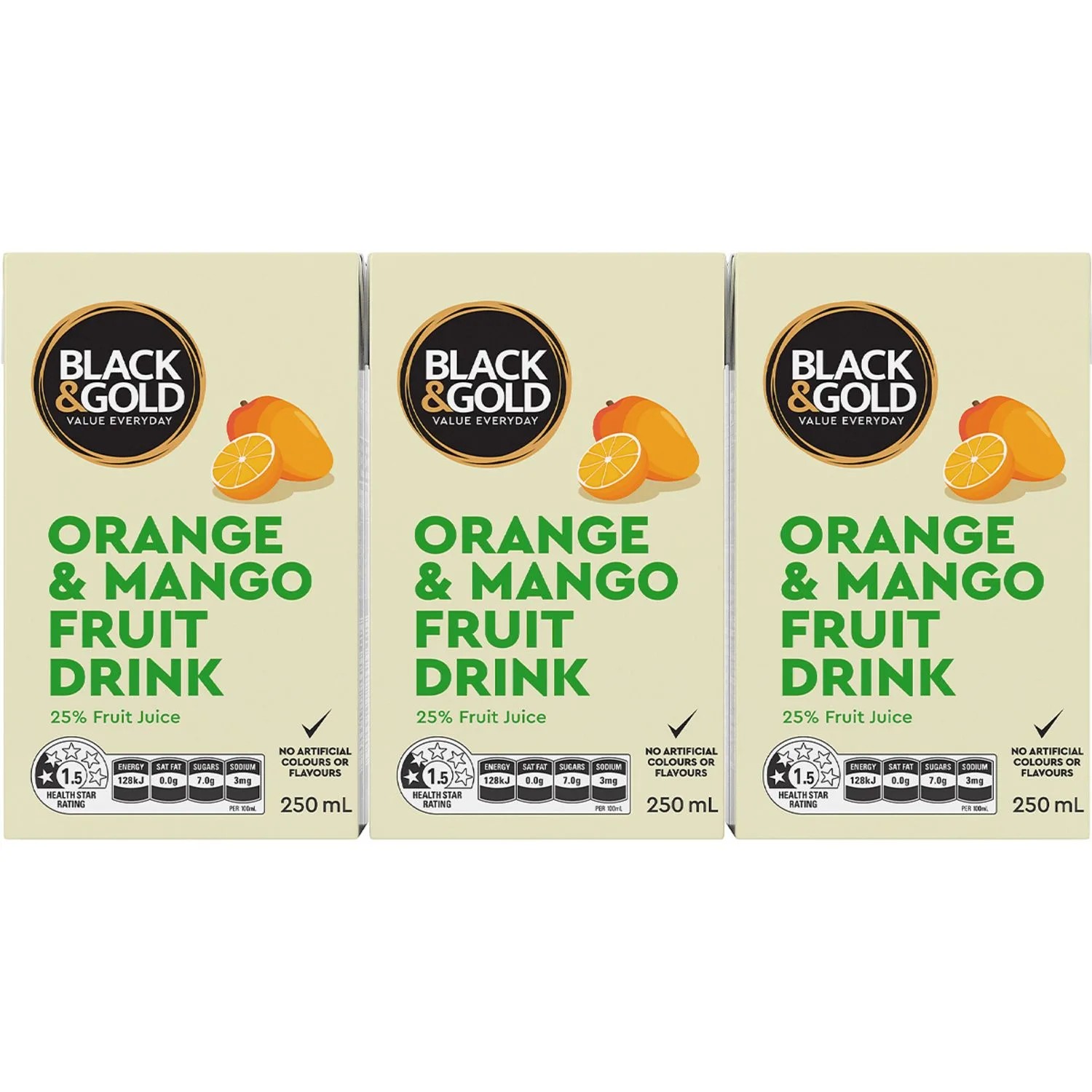 Black & Gold Concentrate Orange Mango Drink 6 Pack
