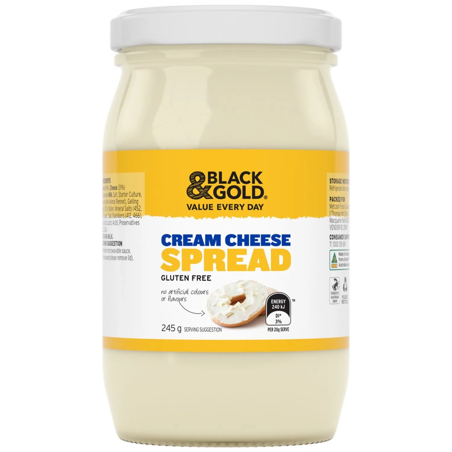 Black & Gold Cream Cheese Spread 245 Gram