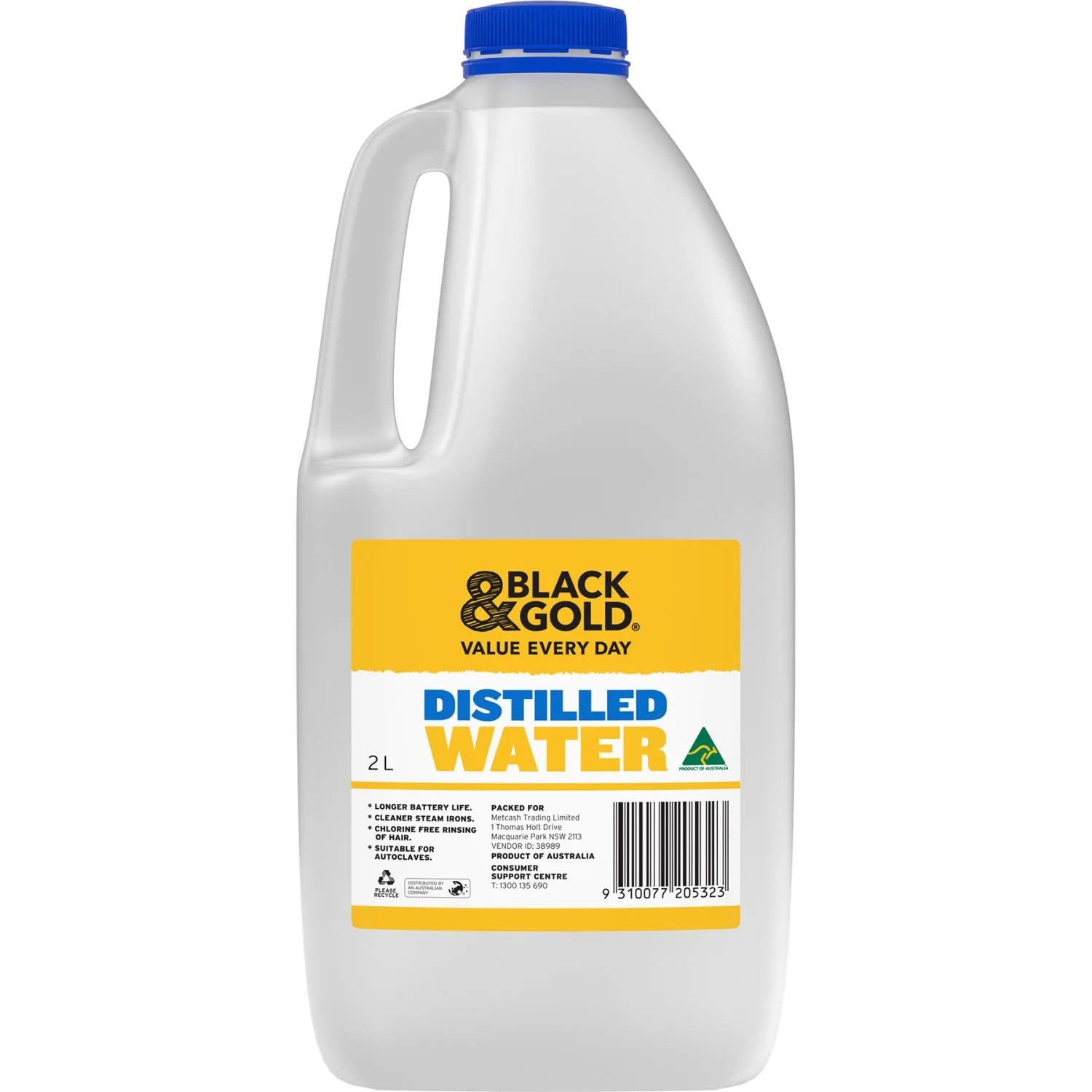 Black & Gold Distilled Water 2 Litre
