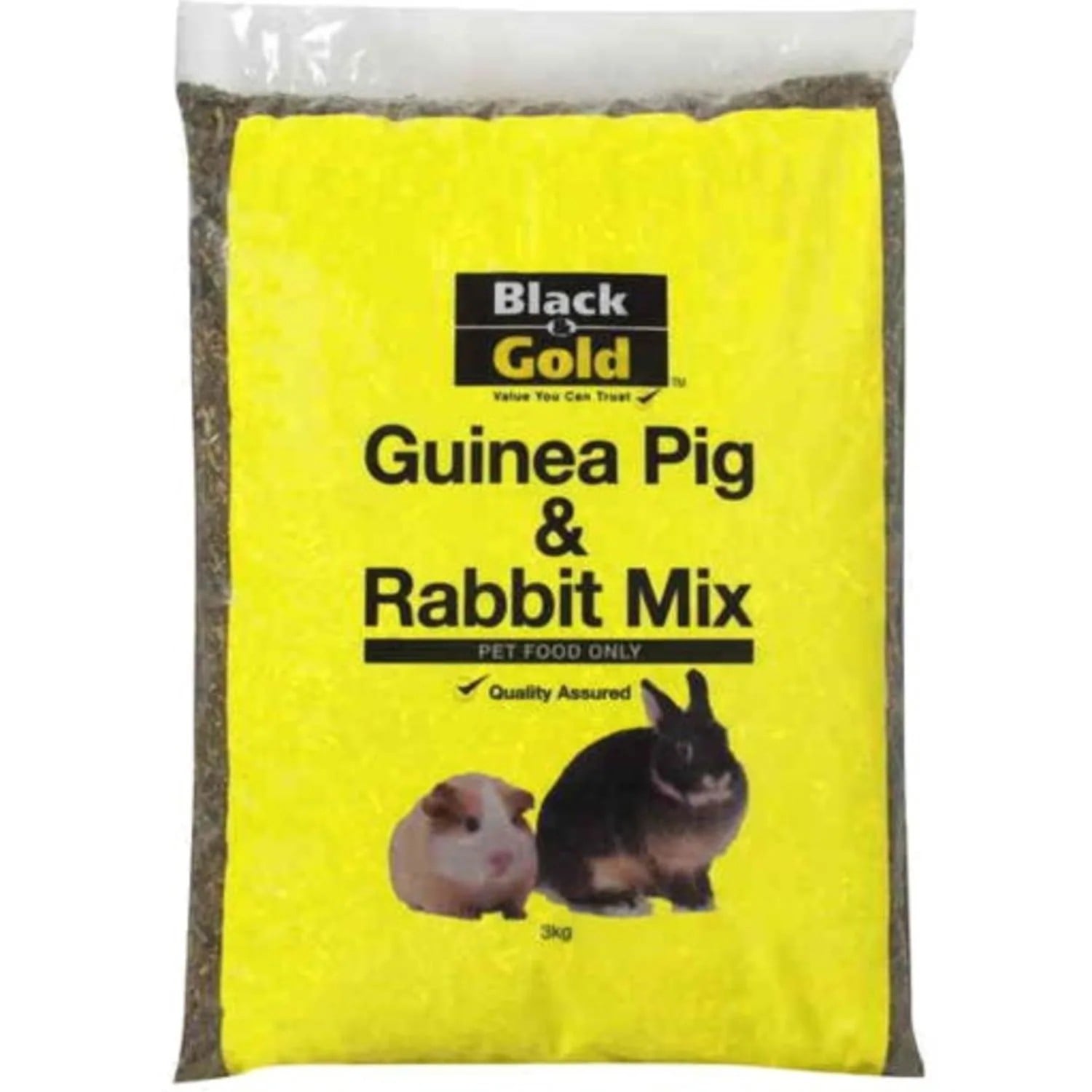 Black & Gold Guinea Pig Rabbit Mix 3 Kilogram