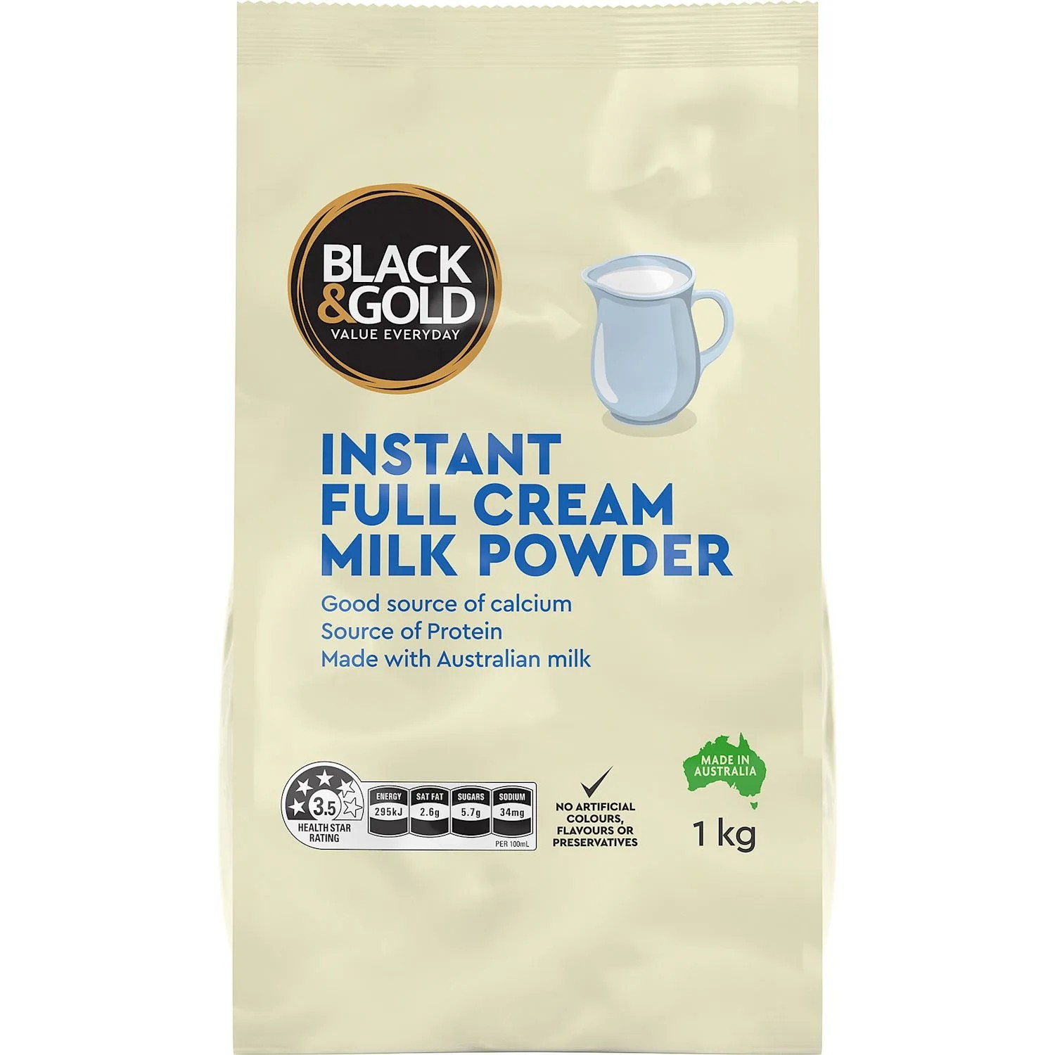 Black & Gold Instant Full Cream Milk Powder 1 Kilogram