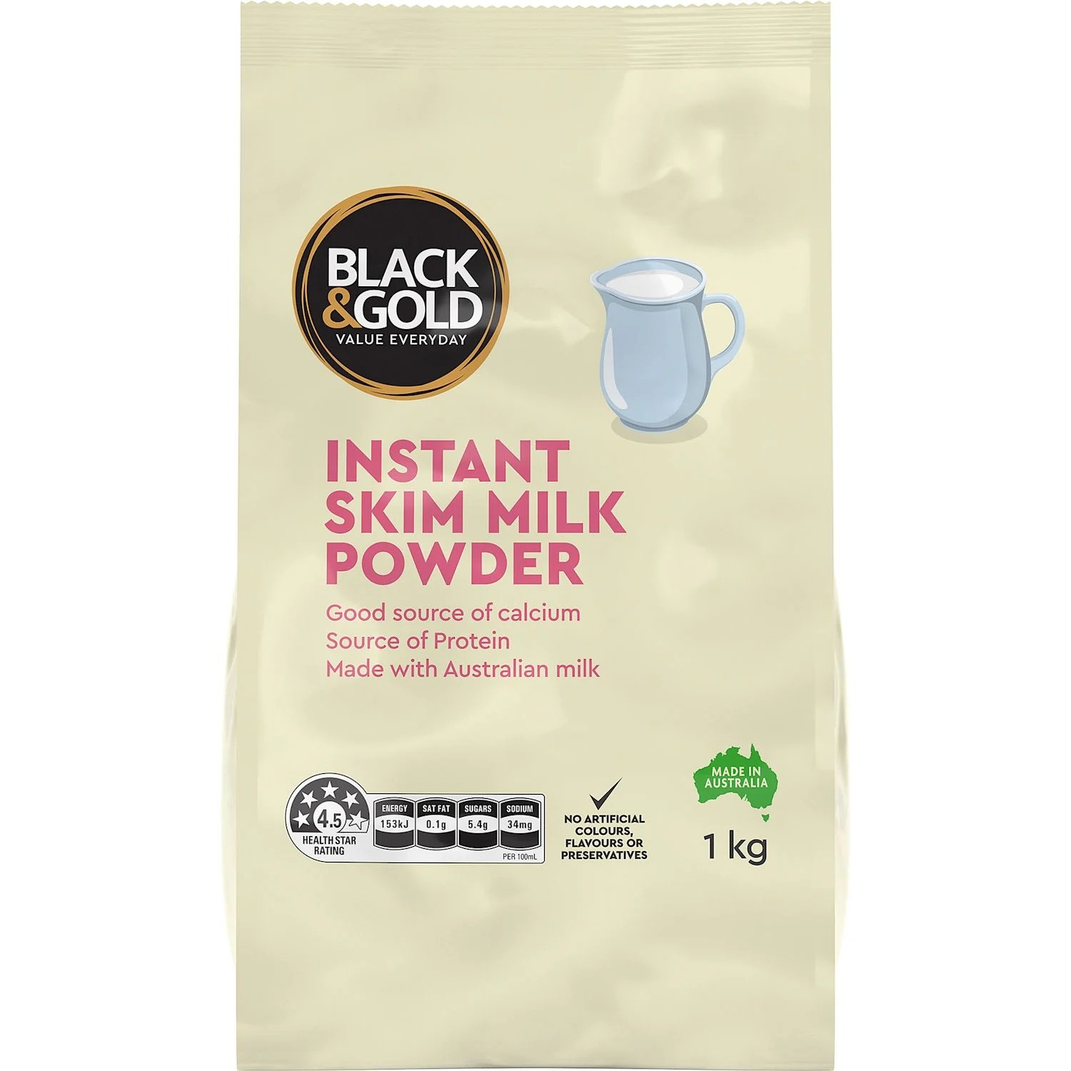 Black & Gold Instant Skim Milk Powder 1 Kilogram