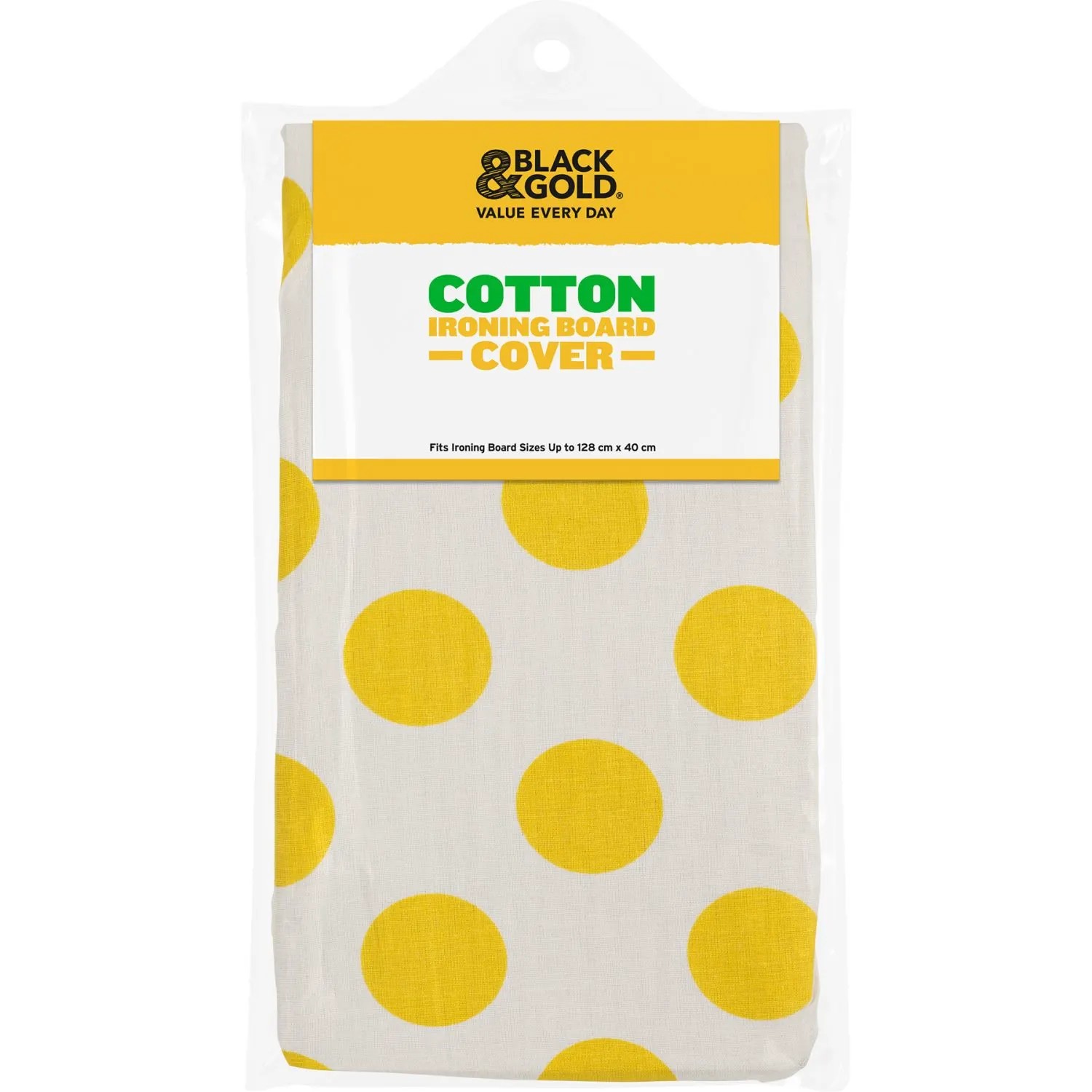 Black & Gold Ironing Board Cover