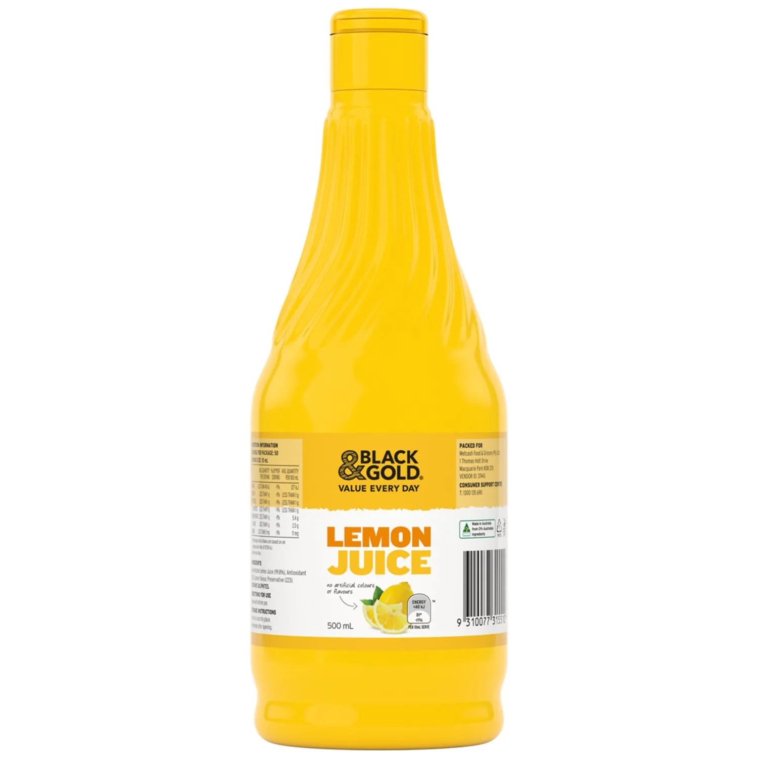 Black & Gold Juice Lemon 500 Millilitre