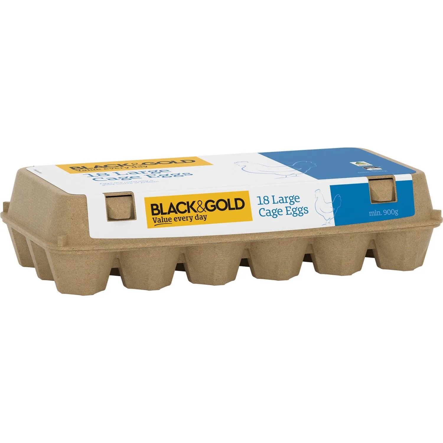 Black & Gold Large Caged Eggs 18 Pack 18 Pack