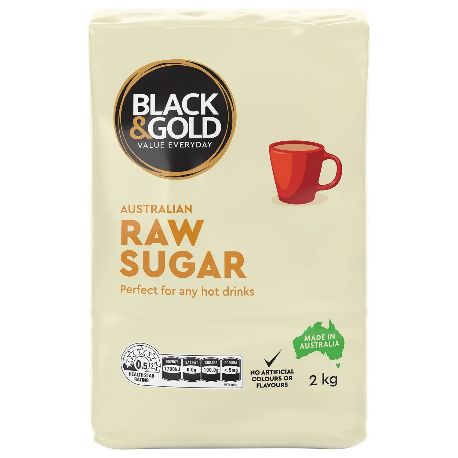 Black & Gold Raw Sugar 2 Kilogram