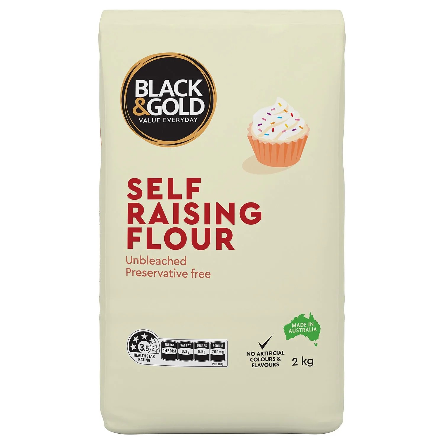 Black & Gold Self Raising Flour 2 Kilogram