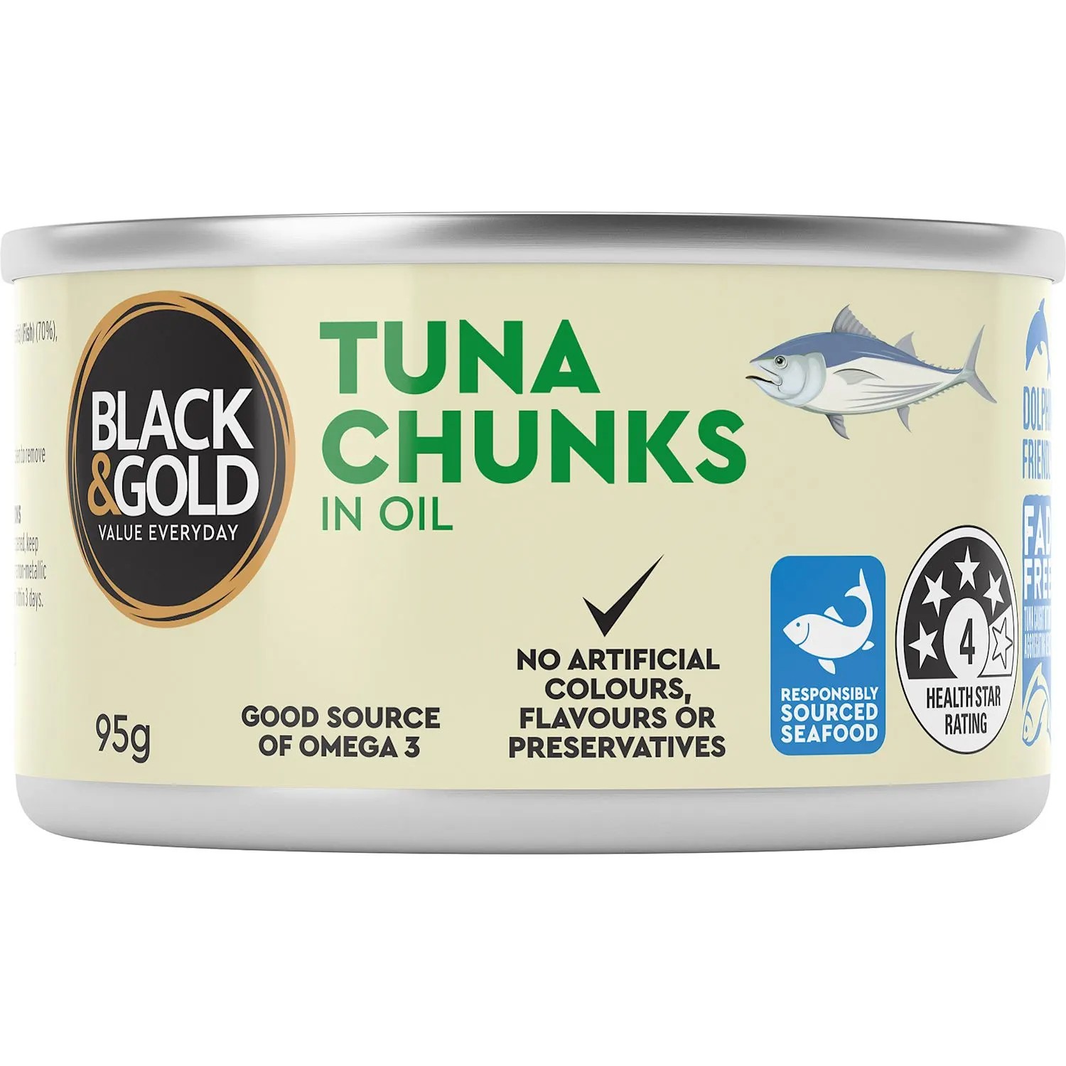 Black & Gold Skipjack Tuna In Oil 95 Gram