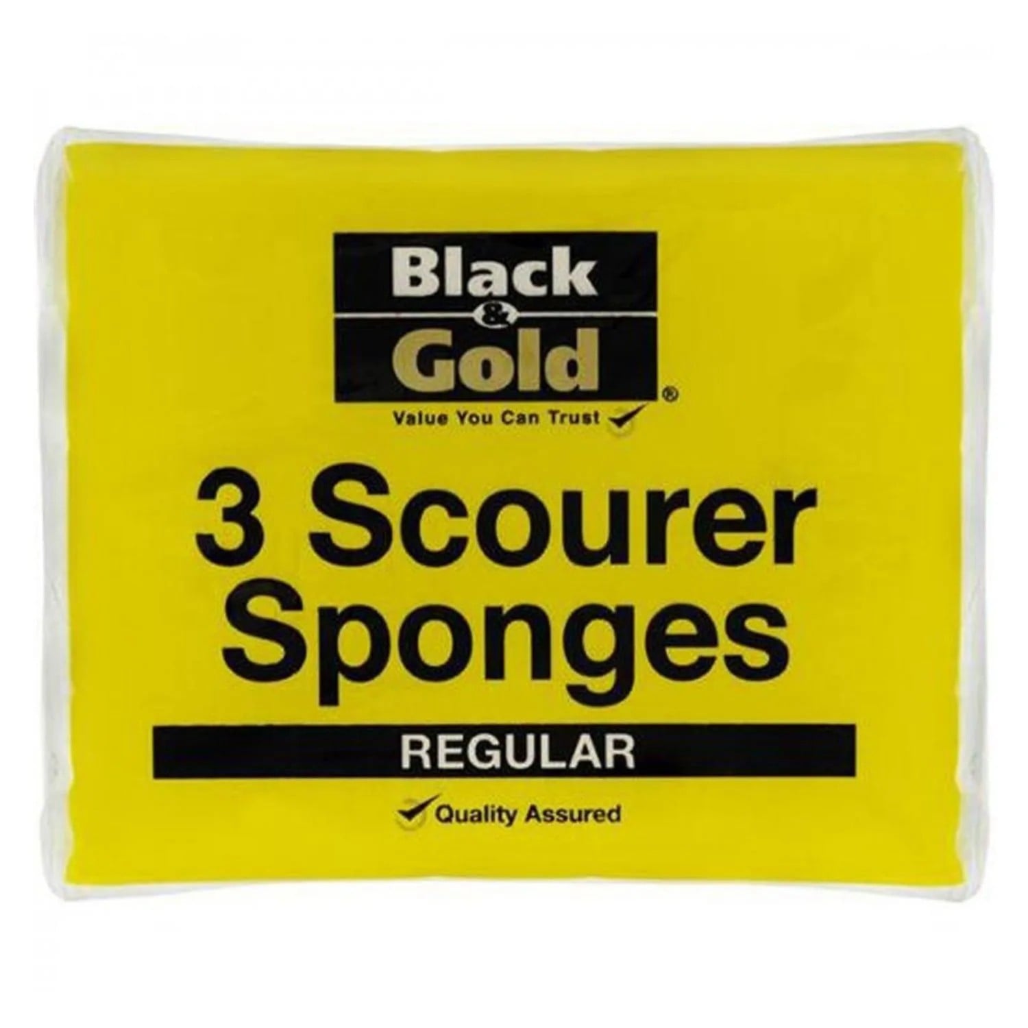 Black & Gold Sponge Scourers 3 Pack