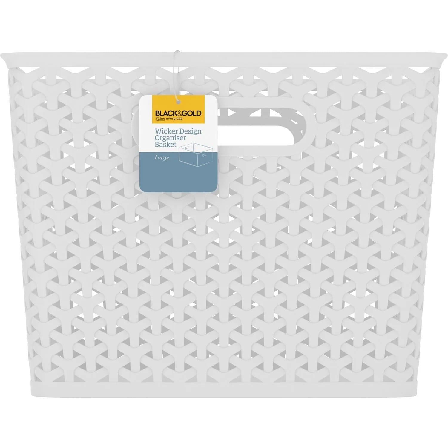 Black & Gold Storage Basket Large