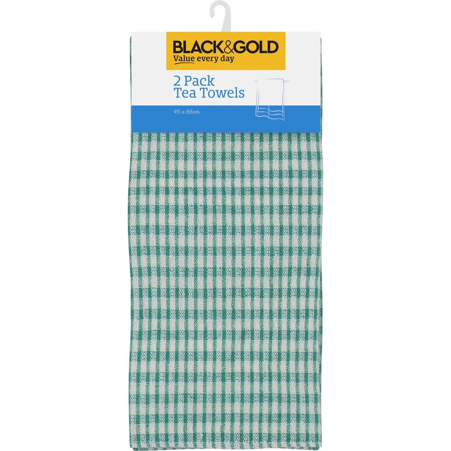 Black & Gold Tea Towel 2 Pack