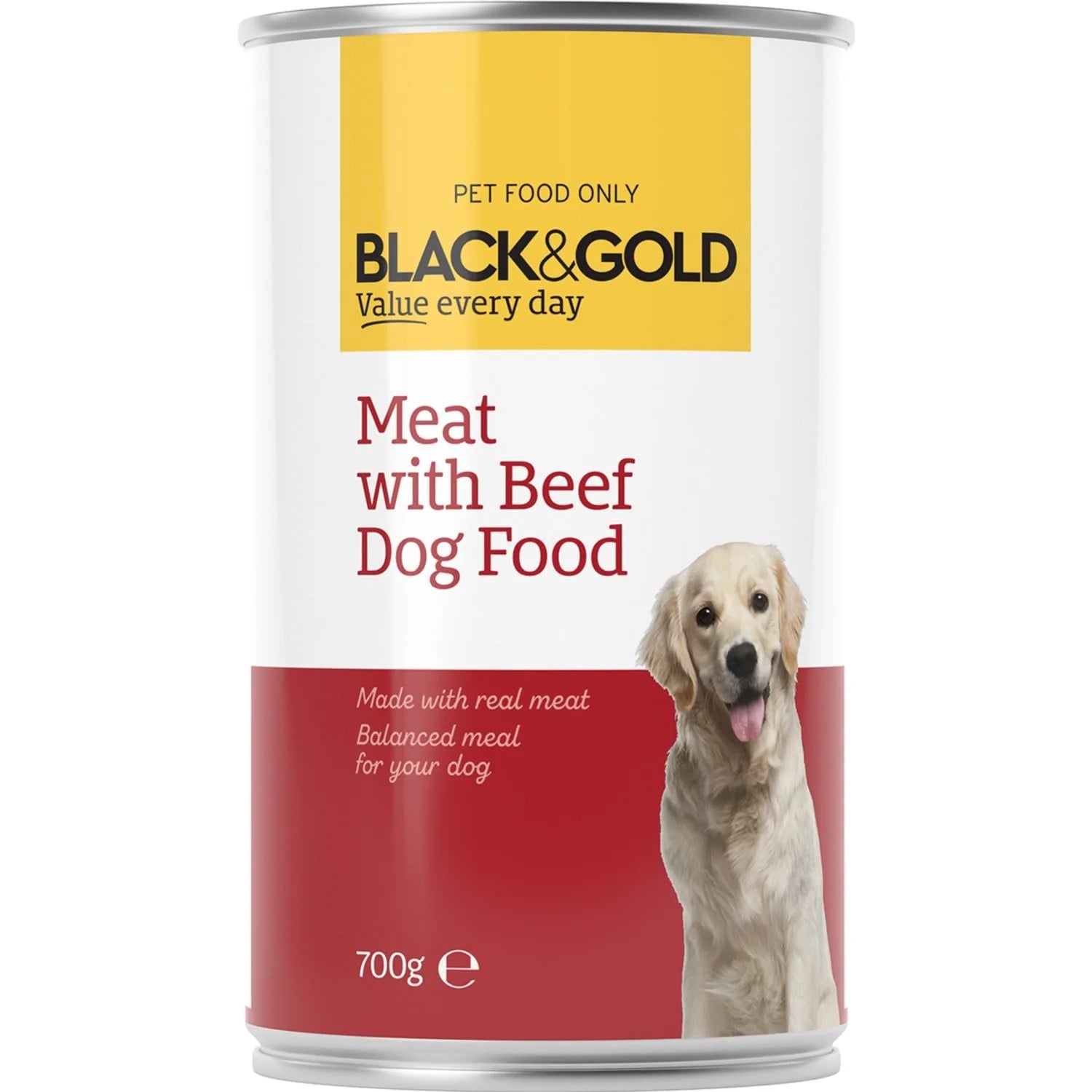 Black & Gold Wet Dog Food Meat With Beef 700 Gram