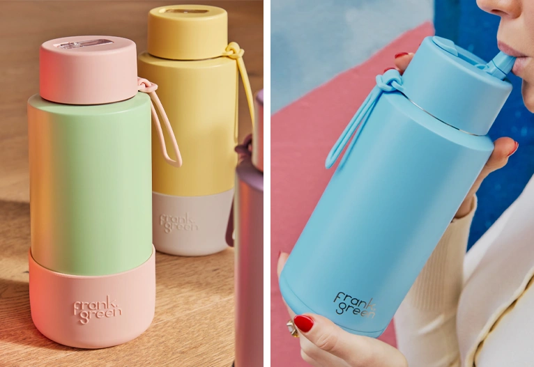 Frank Green Insulated Drink Bottles.