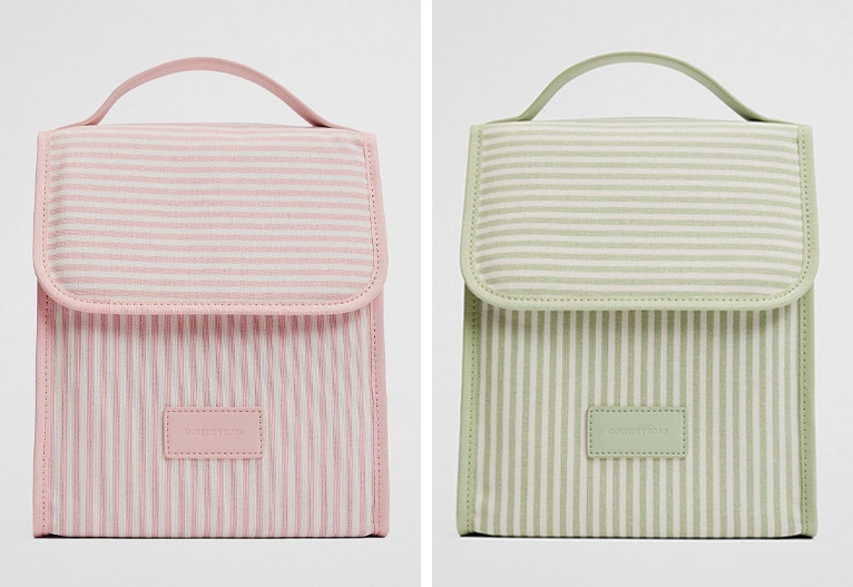 Country Road Elysia Lunch Packs in pink and green.