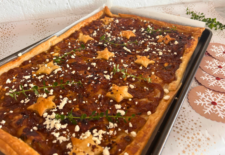Christmas Caramelised Onion Tart
