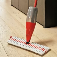 Vileda ProMist Max Flip Mop on a hardwood floor.