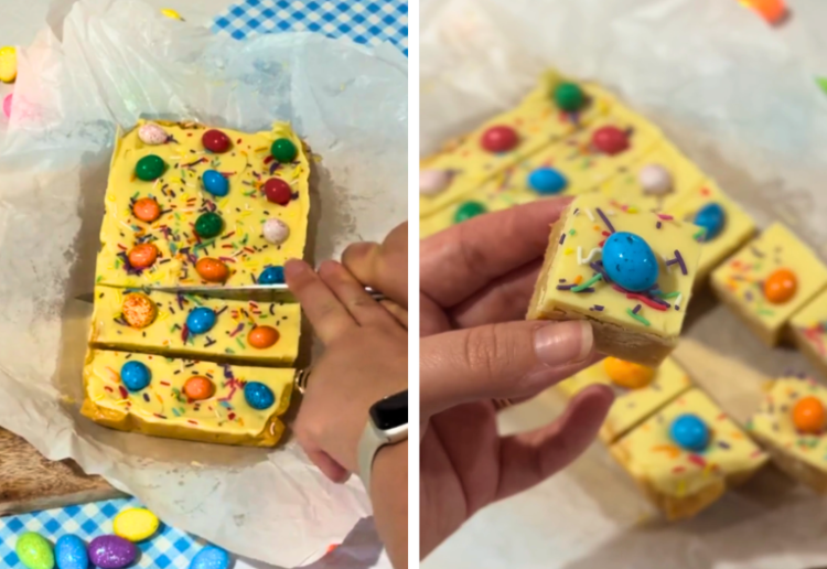 Speckled Easter Egg Slice