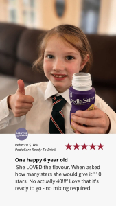 A customer review of PediaSure ready-to-drink