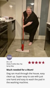A customer review of Vileda ProMist Max Spray Mop