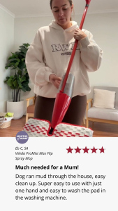 A customer review of Vileda ProMist Max Spray Mop