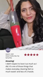 A customer review of Vileda ProMist Max Spray Mop