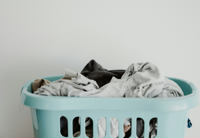 unfolded laundry